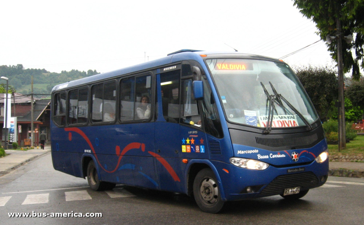 Mercedes-Benz LO 915 - Marcopolo GV Senior (en Chile) - Buses Carrasco
BY-VC-82

Buses Carrasco (Reg. Los Rios)
