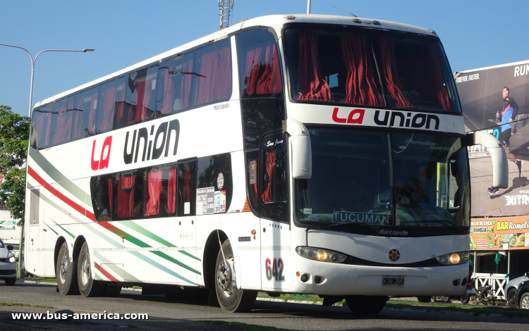 Mercedes-Benz O 500 RSD - Marcopolo G6 Paradiso 1800 DD (en Argentina) - Coop. La Unión
KUH 285

Coop.La Unión, interno 642
