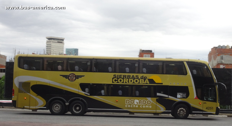 Mercedes-Benz O 500 RSD - Marcopolo G6 Paradiso 1800 DD (en Argentina) - Sierras de Cordoba
KVQ 638
[url=https://bus-america.com/galeria/displayimage.php?pid=62636]https://bus-america.com/galeria/displayimage.php?pid=62636[/url]

Sierras de Córdoba, interno 4251
