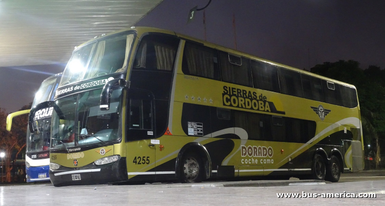 Mercedes-Benz O 500 RSD - Marcopolo G6 Paradiso 1800 DD (en Argentina) - Sierras de Cordoba
KVQ 674

Sierras de Córdoba, interno 4255
