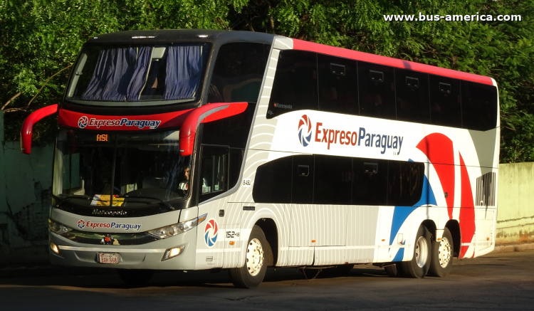 Mercedes-Benz O 500 RSD - Marcopolo G7 Paradiso 1800 DD (en Paraguay) - Exp. Paraguay
BXH 668

Linea internacional entre Paraguay & Argentina
Exp. Paraguay, unidad 152 
