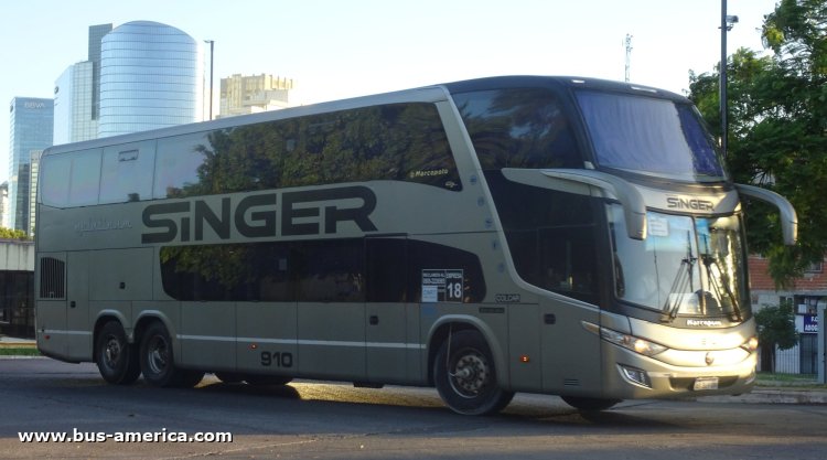 Mercedes-Benz O 500 RSD - Marcopolo G7 Paradiso 1800 DD (en Argentina) - Exp.Singer
AB 369 UB
[url=https://bus-america.com/galeria/displayimage.php?pid=70841]https://bus-america.com/galeria/displayimage.php?pid=70841[/url]

Exp.Singer, interno 910
Línea Buenos Aires-Oberá
Servicio cama total, del año 2023
