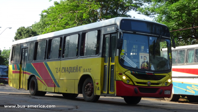 Mercedes-Benz OF - Marcopolo Torino (en Paraguay) - La Chaqueña
BFS 147

Línea 5 (Asunción), interno 14
