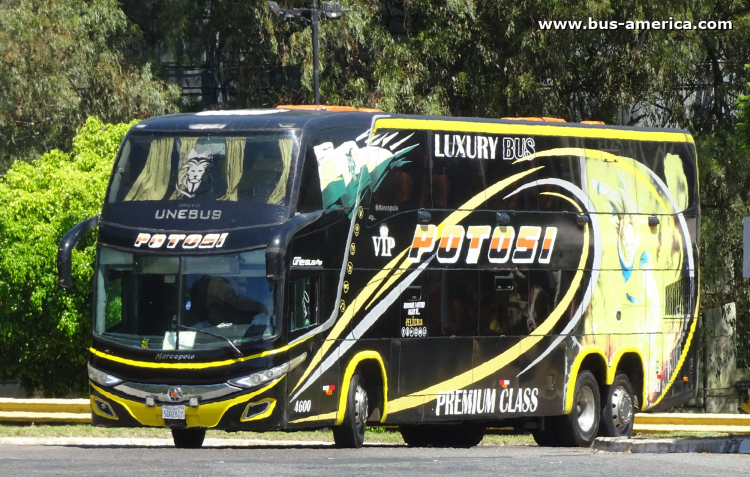 Scania K 400 - Marcopolo G7 Paradiso 1800 DD (para Bolivia) - Potosí
5002 AGY
[url=https://bus-america.com/galeria/displayimage.php?pid=60079]https://bus-america.com/galeria/displayimage.php?pid=60079[/url]
[url=https://bus-america.com/galeria/displayimage.php?pid=60080]https://bus-america.com/galeria/displayimage.php?pid=60080[/url]

Buses Potosí, unidad 4600
