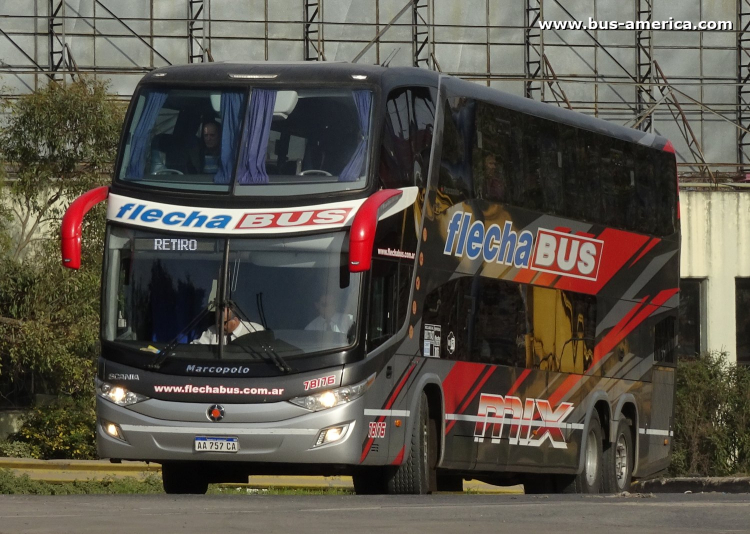 Scania K 400 B - Marcopolo G7 Paradiso 1800 DD (en Argentina) - Flecha Bus
AA 757 CA
[url=https://bus-america.com/galeria/displayimage.php?pid=55684]https://bus-america.com/galeria/displayimage.php?pid=55684[/url]

Flecha Bus, interno 78176
