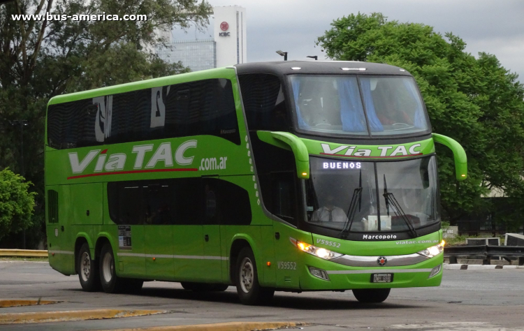 Scania K 410 B - Marcopolo G7 Paradiso 1800 DD (en Argentina) - Via TAC , Vía Bariloche
OWH 658

Vía TAC, interno V59552
