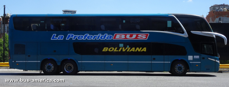 Scania K 410 B - Marcopolo G7 Paradiso 1800 DD (para Bolivia) - La Preferida Bus
4401 KCA
[url=https://bus-america.com/galeria/displayimage.php?pid=59970]https://bus-america.com/galeria/displayimage.php?pid=59970[/url]
[url=https://bus-america.com/galeria/displayimage.php?pid=59971]https://bus-america.com/galeria/displayimage.php?pid=59971[/url]
[url=https://bus-america.com/galeria/displayimage.php?pid=59973]https://bus-america.com/galeria/displayimage.php?pid=59973[/url]

La Preferida Bus, unidad 4022
