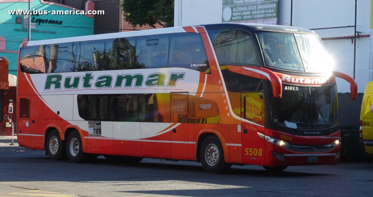 Scania K 410 - Marcopolo G7 Paradiso 1800 DD (en Argentina) - Rutamar
OWH 659

Rutamar, interno 5508
