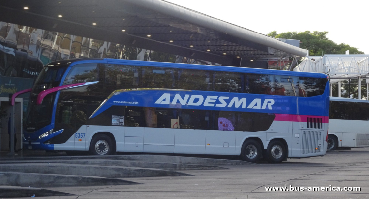 Scania K 440 B - Marcopolo G8 Paradiso 1800 DD (en Argentina) - Andesmar
AF 540 GA

Andesamar, interno 5357
