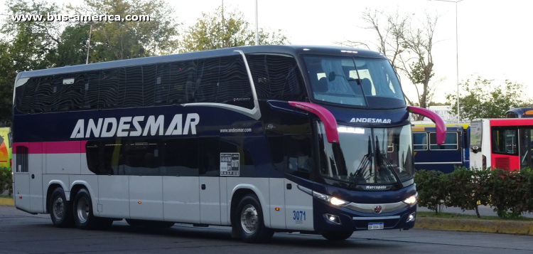 Scania K 440 B - Marcopolo New G7 Paradiso 1800 DD (en Argentina) - Andesmar
AF 064 SG

Andesamar, interno 3071
