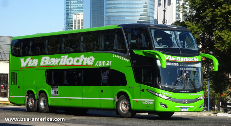 Scania K 440 B - Marcopolo New G7 Paradiso 1800 DD (en Argentina) - Via Bariloche , Que Bus
AF 002 RS
[url=https://bus-america.com/galeria/displayimage.php?pid=57701]https://bus-america.com/galeria/displayimage.php?pid=57701[/url]

Via Bariloche, interno V42190
