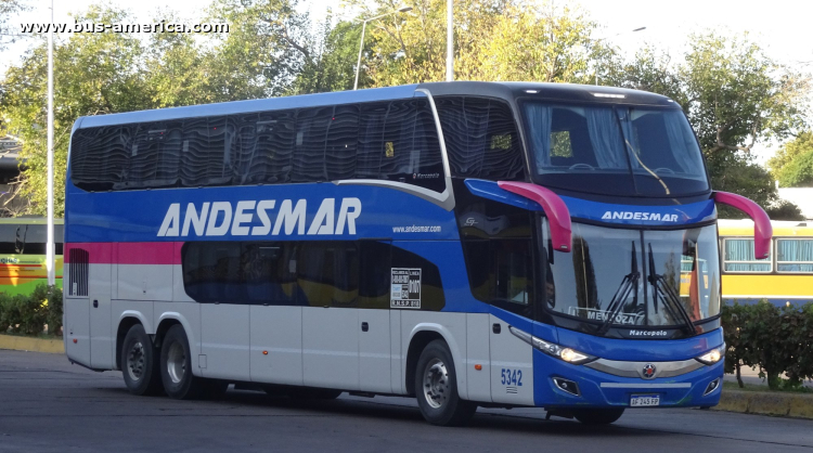 Scania K 440 B - Marcopolo New G7 Paradiso 1800 DD (en Argentina) - Andesmar
AF 245 FP
[url=https://bus-america.com/galeria/displayimage.php?pid=61812]https://bus-america.com/galeria/displayimage.php?pid=61812[/url]

Andesamar, interno 5342
