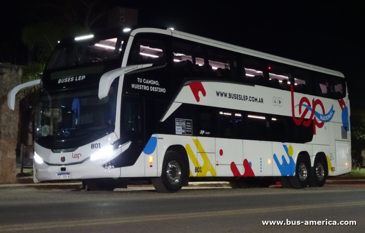 Scania K 450 B - Marcopolo G8 Paradiso 1800 DD (en Argentina) - Lep
AI 139 WQ

Lep, interno 801
