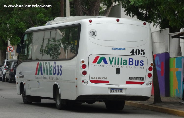 Agrale MA 8.5 - Saldivia Aries 305 - Villa Bus
AA 789 SP
[url=https://bus-america.com/galeria/displayimage.php?pid=54971]https://bus-america.com/galeria/displayimage.php?pid=54971[/url]
[url=https://bus-america.com/galeria/displayimage.php?pid=54973]https://bus-america.com/galeria/displayimage.php?pid=54973[/url]

Línea E1 (Villa Carlos Paz), interno 405 [desde octubre 2020]
Ex Car Cor (Prov. Córdoba) [2016-2020]
