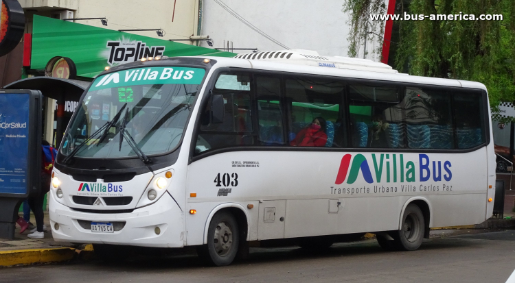 Agrale MA 8.5 - Saldivia Aries 305 - Villa Bus
AA 765 CW
[url=https://bus-america.com/galeria/displayimage.php?pid=54975]https://bus-america.com/galeria/displayimage.php?pid=54975[/url]

Línea E2 (Villa Carlos Paz), interno 403 [desde octubre 2020]
Ex Car Cor (Prov. Córdoba) [2016-2020]
