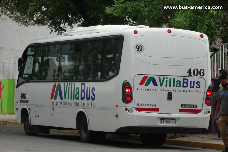 Agrale MA 8.5 - Saldivia Aries 305 - Villa Bus
AA 765 CT
[url=https://bus-america.com/galeria/displayimage.php?pid=54979]https://bus-america.com/galeria/displayimage.php?pid=54979[/url]

Línea E9 (Villa Carlos Paz), interno 406 [desde octubre 2020]
Ex Car Cor (Prov. Córdoba) [2016-2020]
