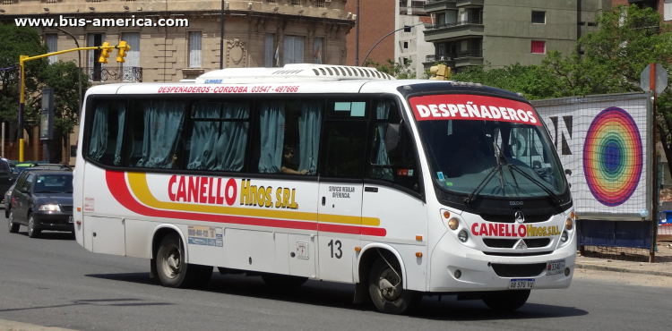 Mercedes-Benz LO 916 - Saldivia Aries 305 - Canello
AB 570 YU

Canello Hnos. (Prov. Córdoba), interno 13, patente provincial 3340
