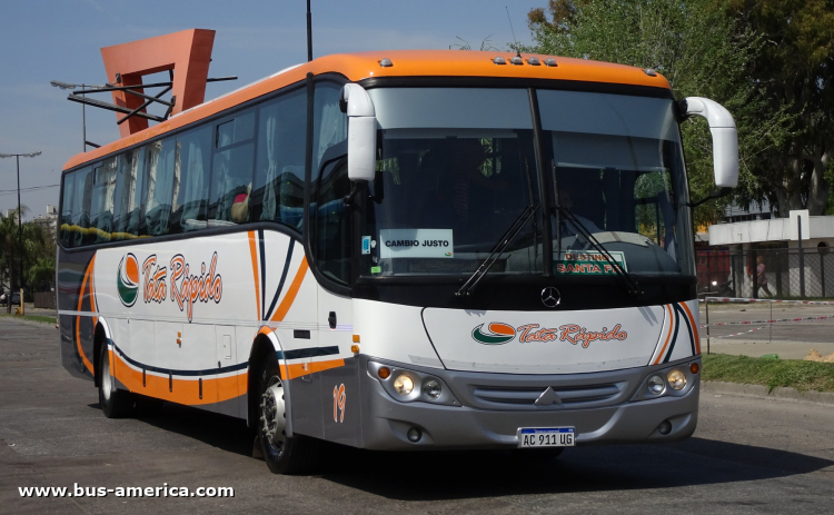 Mercedes-Benz O 500 U - Saldivia Aries 2 325 - Tata Rápido
AC 911 UG
[url=https://bus-america.com/galeria/displayimage.php?pid=58330]https://bus-america.com/galeria/displayimage.php?pid=58330[/url]

Tata Rápido (Prov. Santa Fe), interno 19
