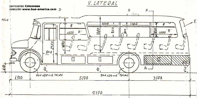 Mercedes-Benz LO 1114 - Colonnese 3 (Plano)
Para conocer sobre la historia de esta carrocería visite: http://revista.bus-america.com
