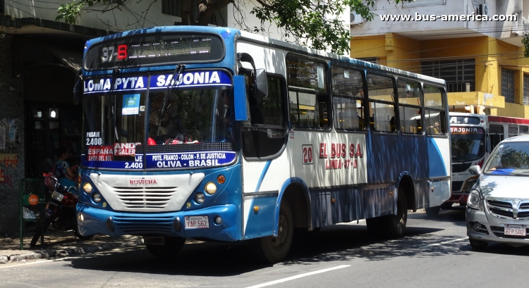 Foton BJ - Ruvicha II - El Bus
YAP 562

Línea 37B (Asunción), unidad 20
