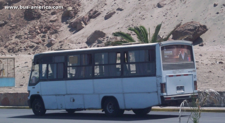 Mercedes-Benz LO 809 - CAIO Carolina (en Chile) - ETRAPAS
KE-66-07

Línea 1 (Arica), unidad 47
