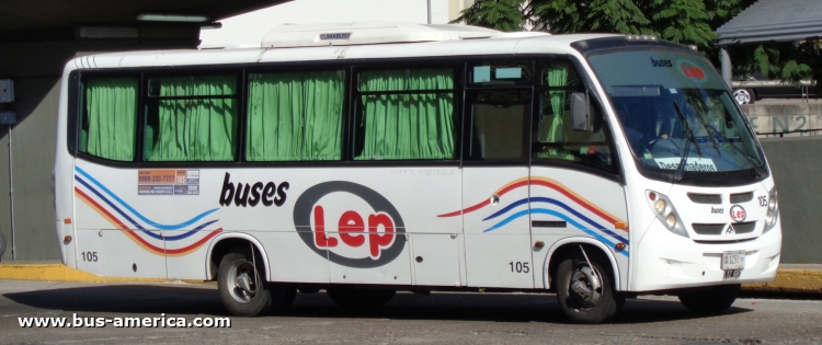 Mercedes-Benz LO 915 - Saldivia Aries 305 - Lep
LYZ687

Buses Lep, interno 105, patente provincial 3251
