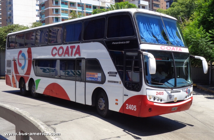 Mercedes-Benz O 400 RSD - Busscar Panorámico DD (en Argentina) - COATA
EXE 009

COATA (Córdoba), patente provincial 1649, interno 2405
