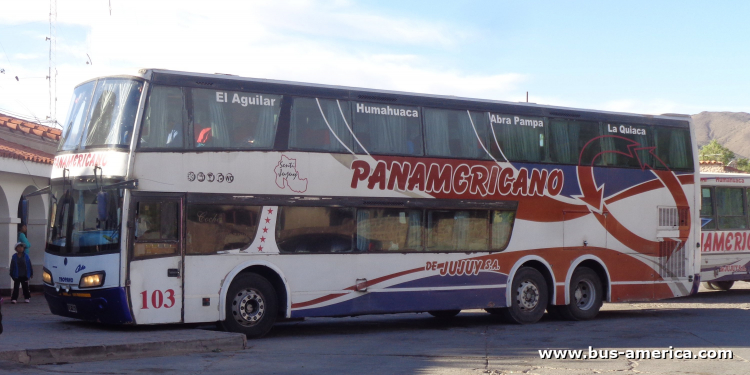 Mercedes-Benz O 400 RSD - J.Troyano Calixto - Panamericano de Jujuy
CAP 662
[url=https://bus-america.com/galeria/displayimage.php?pid=25438]https://bus-america.com/galeria/displayimage.php?pid=25438[/url]

Panamericano de Jujuy (Jujuy), interno 103
