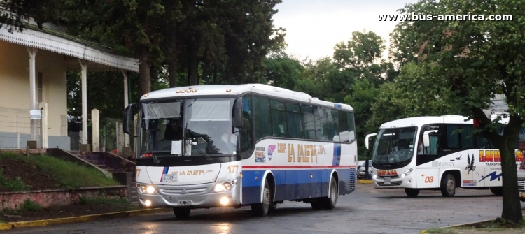 Mercedes-Benz O 500 M - Saldivia Aries 2 325 - Coop. La Calera
LRL 284
[url=https://bus-america.com/galeria/displayimage.php?pid=50070]https://bus-america.com/galeria/displayimage.php?pid=50070[/url]
[url=https://bus-america.com/galeria/displayimage.php?pid=50071]https://bus-america.com/galeria/displayimage.php?pid=50071[/url]

Coop. La Calera (Prov. Córdoba), patente provincial 1309, interno 177
