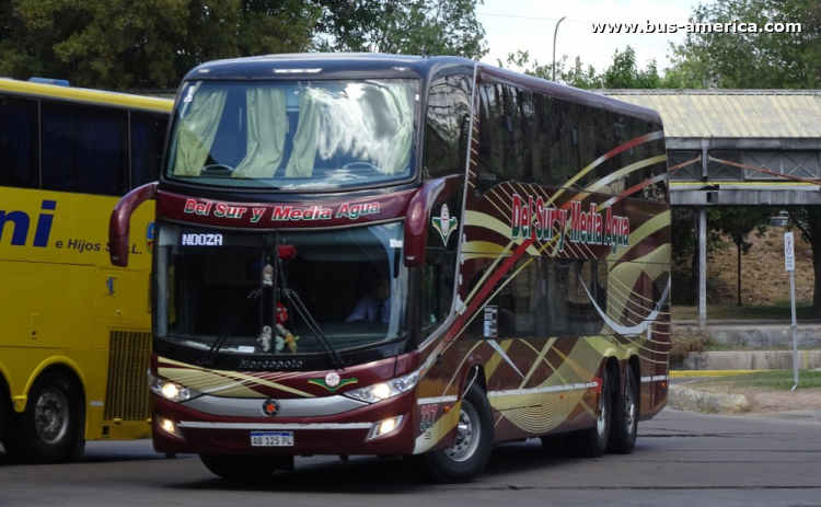 Mercedes-Benz O 500 RSD - Marcopolo G7 Paradiso 1800 DD (en Argentina) - Del Sur y Media Agua
AB 125 PL
[url=https://bus-america.com/galeria/displayimage.php?pid=50700]https://bus-america.com/galeria/displayimage.php?pid=50700[/url]

Del Sur y Media Agua, interno 327
