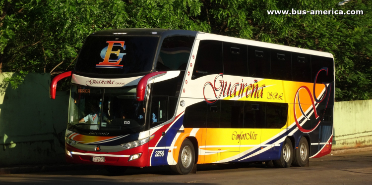 Mercedes-Benz O 500 RSD - Marcopolo G7 Paradiso 1800 DD (en Paraguay) - Guaireña
DAV 052

Guaireña, unidad 2850
