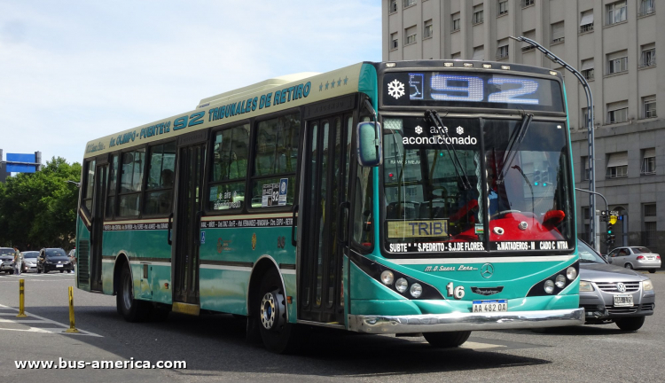 Mercedes-Benz O 500 U - Metalpar Iguazú 2010 - M.O.Saenz Peña
AA 482 OA

Línea 92 (Buenos Aires), interno 16
