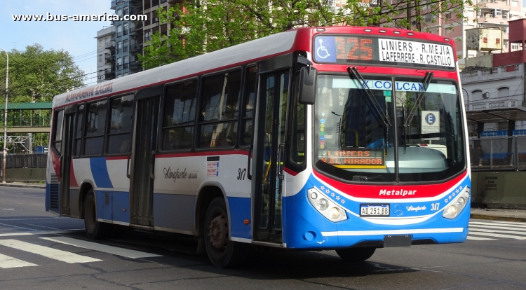 Mercedes-Benz O 500 U - Metalpar Iguazú Nueva Generación - Almafuerte
AD251BB

Línea 378 (prov. Buenos Aires), interno 317
