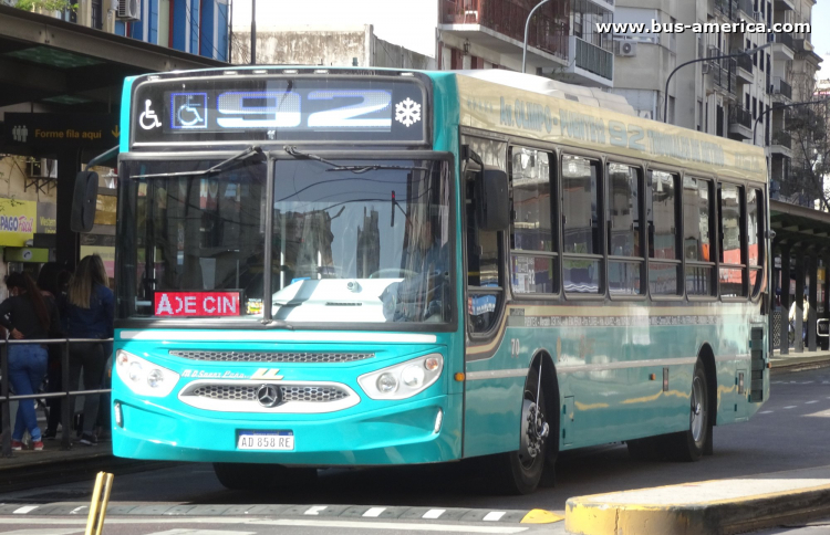 Mercedes-Benz O 500 U - Ugarte Europeo - M.O.Saenz Peña
AD 858 RE

Línea 92 (Buenos Aires), interno 70 [Desde Noviembre de 2019]
