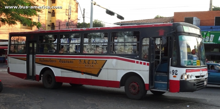 Mercedes-Benz OF - CAIO Alpha (en Paraguay) - Automotores Guaraní
BNF 922

Línea 15-2 (Asunción), unidad 92
