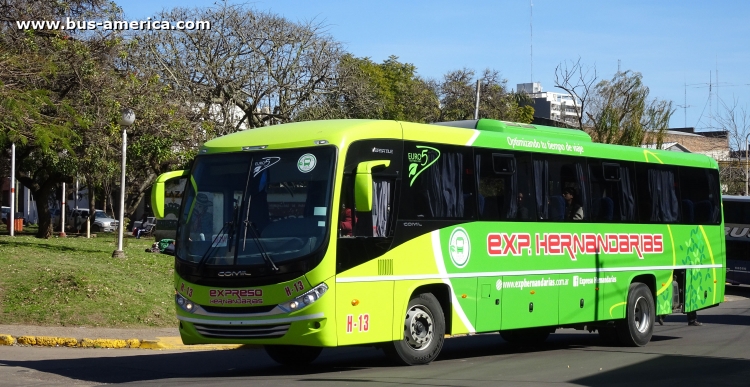 Mercedes-Benz OF 1721 - Comil Versatile Gold (en Argentina) - Exp. Hernandarias
Exp. Hernandarias (Prov. Entre Ríos), interno H-13

