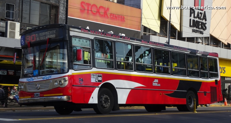 Mercedes-Benz OH 1618 L SB - La Favorita Favorito GR - Nueva Chicago
JQS728

Línea 80 (Buenos Aires), interno 74
