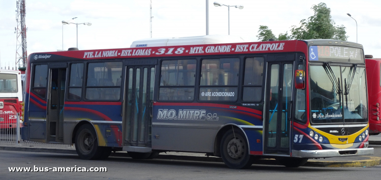 Mercedes-Benz OH 1618 L SB - Metalpar Iguazú 2010 - M.O.Mitre
¿PNG 48-?

Línea 318 (Prov. Buenos Aires), interno 57
