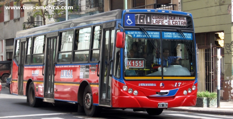 Mercedes-Benz OH 1618 L SB - Metalpar Iguazú 2010 - L.V.M.S.A.
JKN882

Línea 180 (Buenos Aires), interno 17
