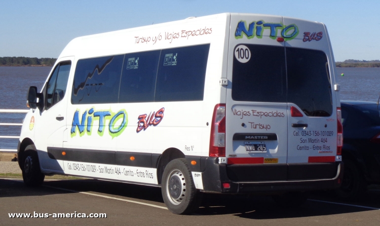 Renault Master (en Argentina) - Nito Bus
NWQ245

Nito Bus, además de viajes especiales tiene una pequeña línea regular
