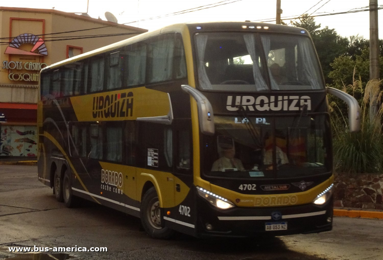 Scania K 400 B - Metalsur Starbus 3 405 - Urquiza
AB 053 NZ
[url=https://bus-america.com/galeria/displayimage.php?pid=50678]https://bus-america.com/galeria/displayimage.php?pid=50678[/url]

Urquiza, interno 4702
