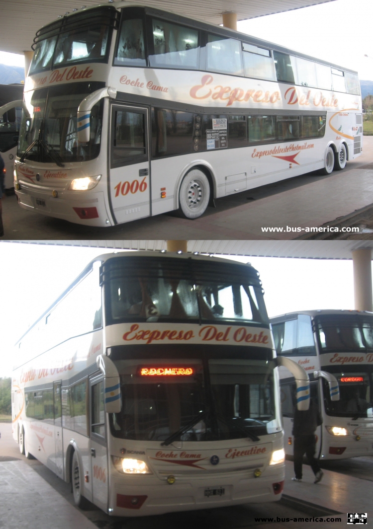 Scania K - José Troyano Calixto - Exp. Del Oeste
HHY611

Expreso del Oeste, interno 1006
