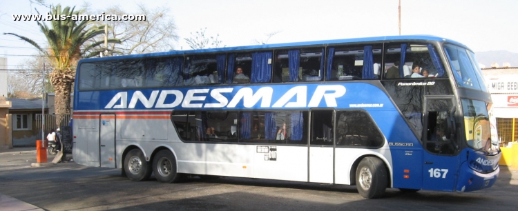 Volvo B12 - Busscar PanorâmicoDD (en Argentina) - Andesmar 167
Andesmar, interno 167
