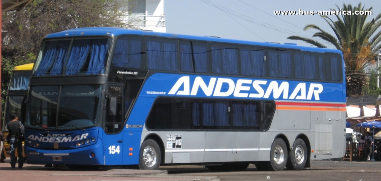 Volvo B12 - Busscar PanorâmicoDD (en Argentina) - Andesmar
ELF454

Andesmar, interno 154
