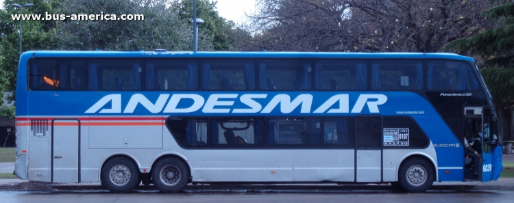 Volvo B12R MKII - Busscar Panorámico DD (en Argentina) - Andesmar
HQP912

Andesmar, interno 6039
