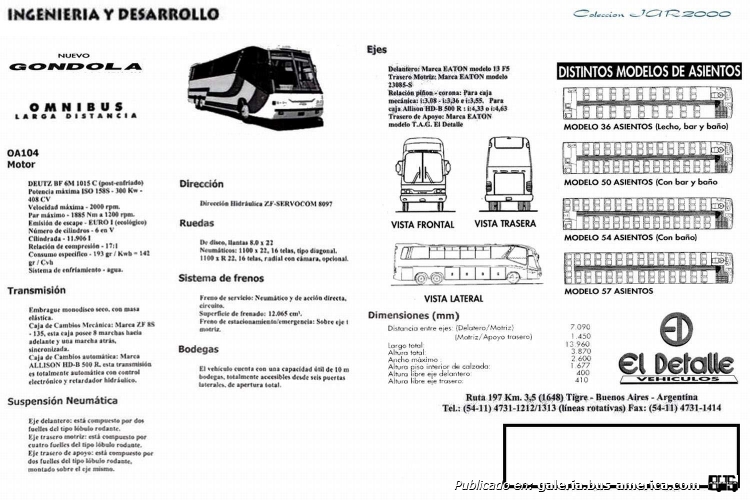 El Detalle OA 104 Góndola
Folleto de fábrica
Colección: JAR2000
Palabras clave: ED