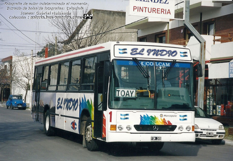 Mercedes-Benz OF 1721 - Marcopol Torino GV - El Indio
FOM 249

El Indio (Prov. La Pampa), interno 1

Fotógrafo: desconocido
Scaneo: Gabriel Maluende
Colección: www.bus-america.com
