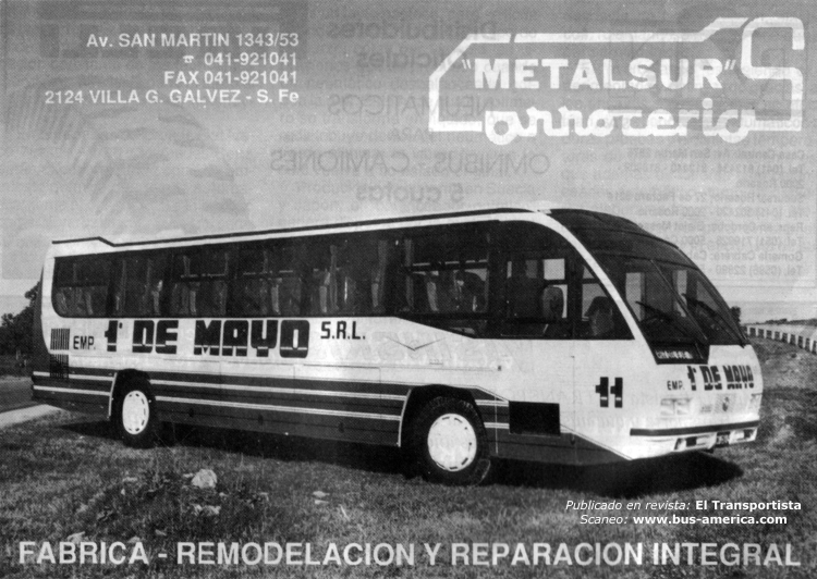 Metalsur Zepelin - 1º de Mayo
Fotografía y anuncio publicado en revista: El Transportista

