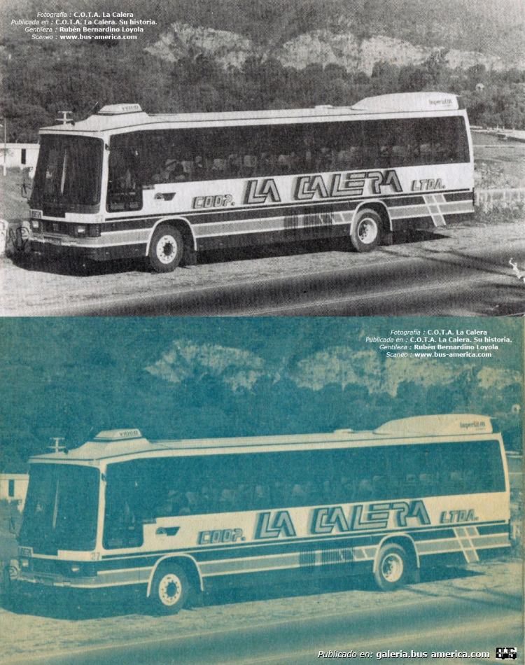 Mercedes-Benz OF 1214 - San Antonio Imperial III Futuro - Coop. La Calera
X.514155

Fotografía : Cooperativa Obrera de Transporte Automotor La Calera Ltda.
Publicada en : Cooperativa Obrera de Transporte Automotor La Calera. Su historia.
Gentileza : Rubén Bernardino Loyola 
