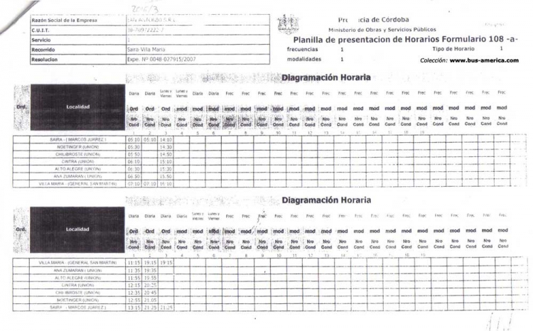 San Antonio
Horarios 2016
